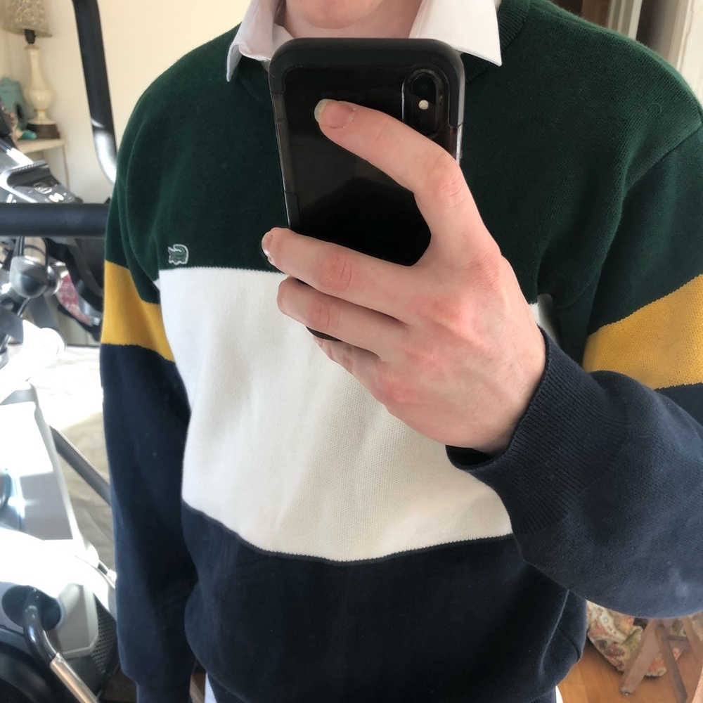 Lacoste men’s crewneck colorblock sweater